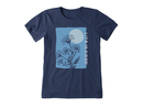 Life is Good Women's Crusher Tee - LIG Flower Sun
