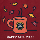 Life is Good Women's Long Sleeve Crusher Tee - Happy Fall Y'all Mug
