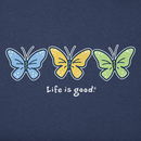 Life is Good Women's Crusher Vee - 3 Butterflies