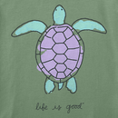Life is Good Women's Crusher Vee - Watercolor Turtle