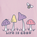 Life is Good Women's Crusher Vee - Mushroom Retro Scene