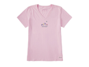Life is Good Women's Crusher Vee - Mushroom Retro Scene