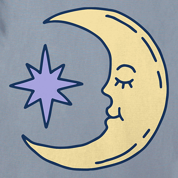 Vee Moon Life is Good Women's Crusher Vee - Moon & Star