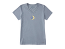 Life is Good Women's Crusher Vee - Moon & Star