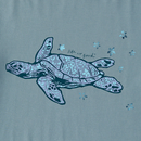 Life is Good Women's Crusher Vee - Patterna Floating Floral Sea Turtle