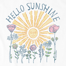 Life is Good Women's Crusher Vee - Hello Sunshine Sun & Flowers