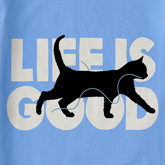 Life is Good Women's Crusher Vee - LIG Cat