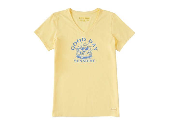 Life is Good Women's Crusher Vee - Matchbook Good Day Sunshine