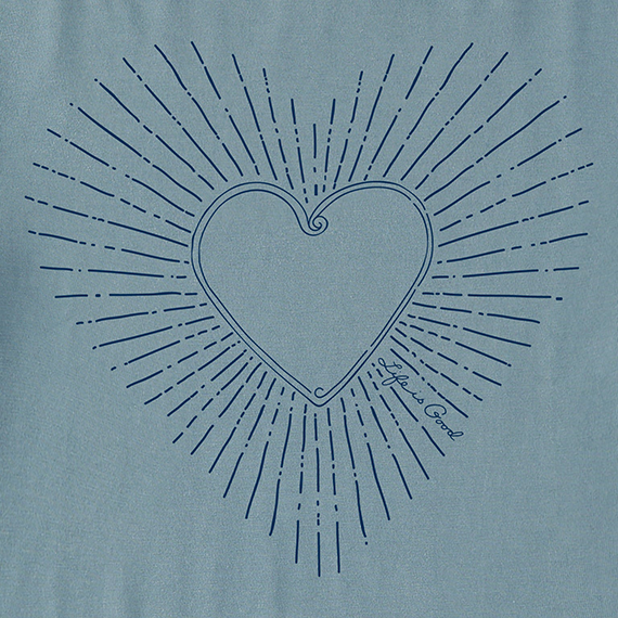 Life is Good Women's Crusher Vee - Heart Burst
