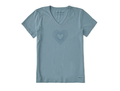 Life is Good Women's Crusher Vee - Heart Burst