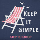 Life is Good Women's Crusher Vee - Keep It Simple Beach Chair