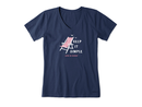 Life is Good Women's Crusher Vee - Keep It Simple Beach Chair