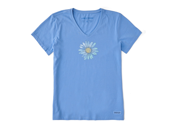 Life is Good Women's Crusher Vee - Breezy Daisy
