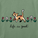 Life is Good Women's Crusher Vee - Al with Flowers