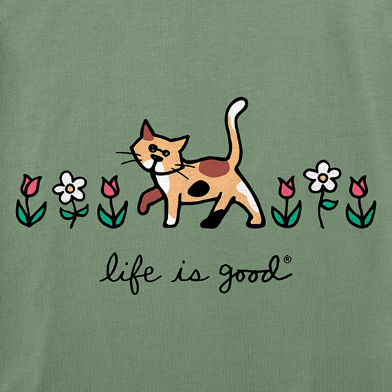 Life is Good Women's Crusher Vee - Al with Flowers