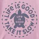 Life is Good Women's Crusher Vee - Take It Slow Turtle