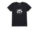 Life is Good Women's Crusher Vee - Raccoon
