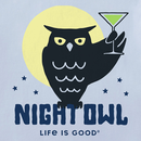 Life is Good Women's Crusher Vee - Crafty Night Owl