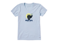 Life is Good Women's Crusher Vee - Crafty Night Owl