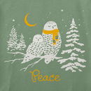 Life is Good Women's Long Sleeve Crusher Vee - Peace Owls