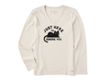 Life is Good Women's Long Sleeve Crusher Vee - Here to Ignore You