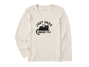 Life is Good Women's Long Sleeve Crusher Vee - Here to Ignore You