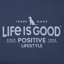 Life is Good Women's Long Sleeve Crusher Vee - Positive Lifestyle Dog
