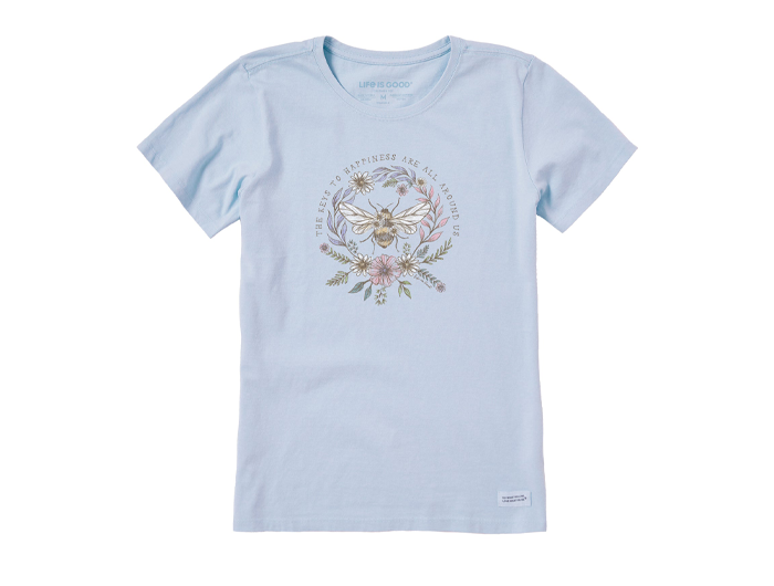 Life is Good Women's Crusher Lite Tee - Bee Happiness All Around