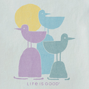 Life is Good Women's Crusher Lite Tee - Life is Good Seagull Trio