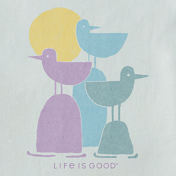 Life is Good Women's Crusher Lite Tee - Life is Good Seagull Trio
