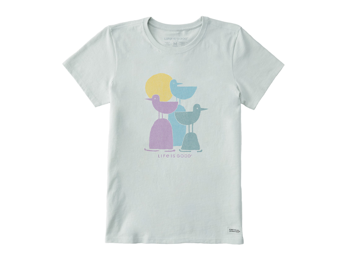 Life is Good Women's Crusher Lite Tee - Life is Good Seagull Trio