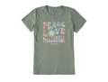 Life is Good Women's Crusher Lite Tee - Tie Dye Pickleball