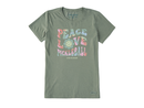 Life is Good Women's Crusher Lite Tee - Tie Dye Pickleball