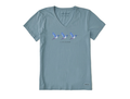 Life Is Good Women's Crusher Lite Vee - Three Hummingbirds