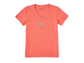 Life Is Good Women's Crusher Lite Vee - Pencily Starfish