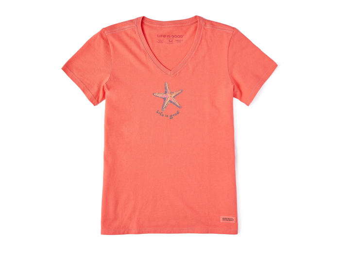 Life Is Good Women's Crusher Lite Vee - Pencily Starfish