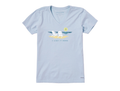 Life Is Good Women's Crusher Lite Vee - Adirondack Beach I Like It Here