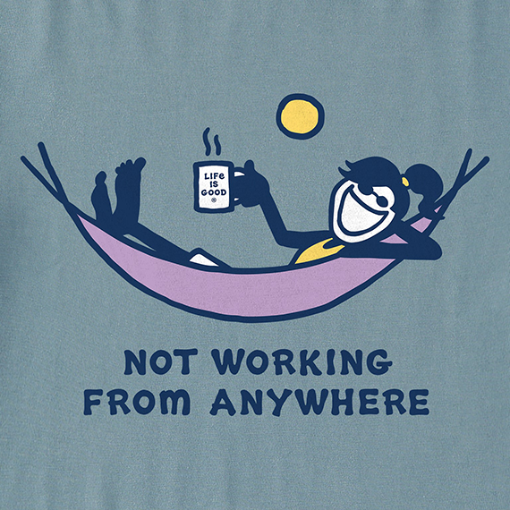 Life Is Good Women's Crusher Lite Vee - Jackie Not Working from Anywhere