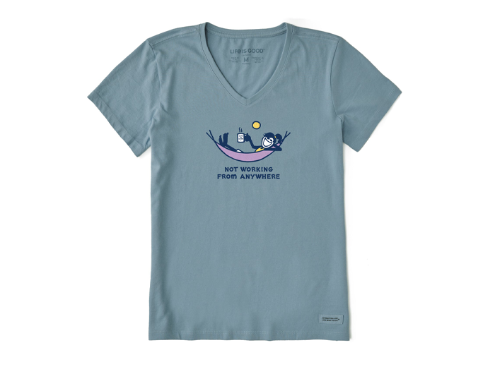 Life Is Good Women's Crusher Lite Vee - Jackie Not Working from Anywhere
