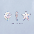 Life Is Good Women's Crusher Lite Vee - Sea Life and Shells