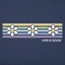 Life Is Good Women's Crusher Lite Vee - Daisy Stripes