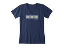 Life Is Good Women's Crusher Lite Vee - Daisy Stripes