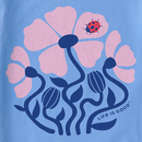 Life Is Good Women's Crusher Lite Vee - Ladybug Flowers