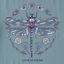 Life Is Good Women's Crusher Lite Vee - Life is Good Dragonfly