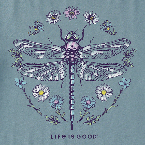 Life Is Good Women's Crusher Lite Vee - Life is Good Dragonfly