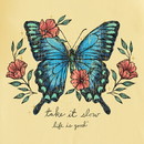 Life Is Good Women's Crusher Lite Vee - Butterfly Take It Slow