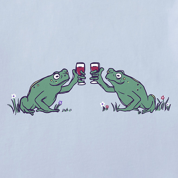 Life Is Good Women's Crusher Lite Vee - Frog Cheers