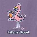 Life Is Good Women's Crusher Lite Vee - Flamingo Cocktail