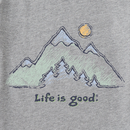 Life is Good Women's Long Sleeve Crusher Lite Vee - Green Mountains