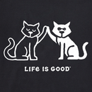 Life is Good Women's Long Sleeve Crusher Lite Vee - High Five Cats